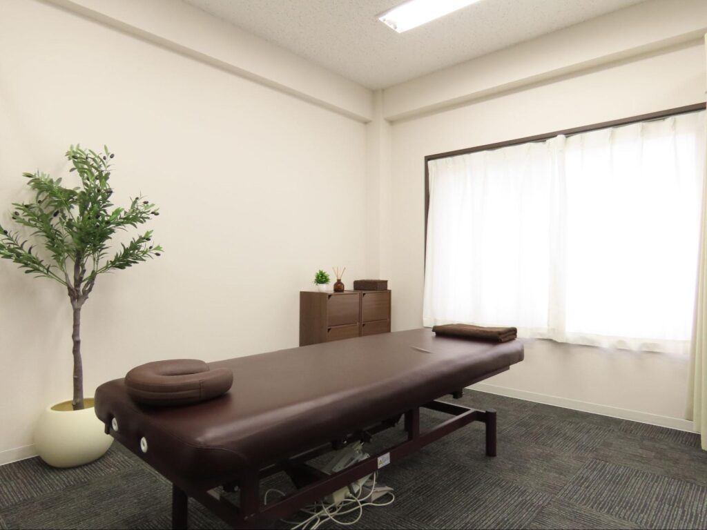 レアリス整体院の施術ベッド