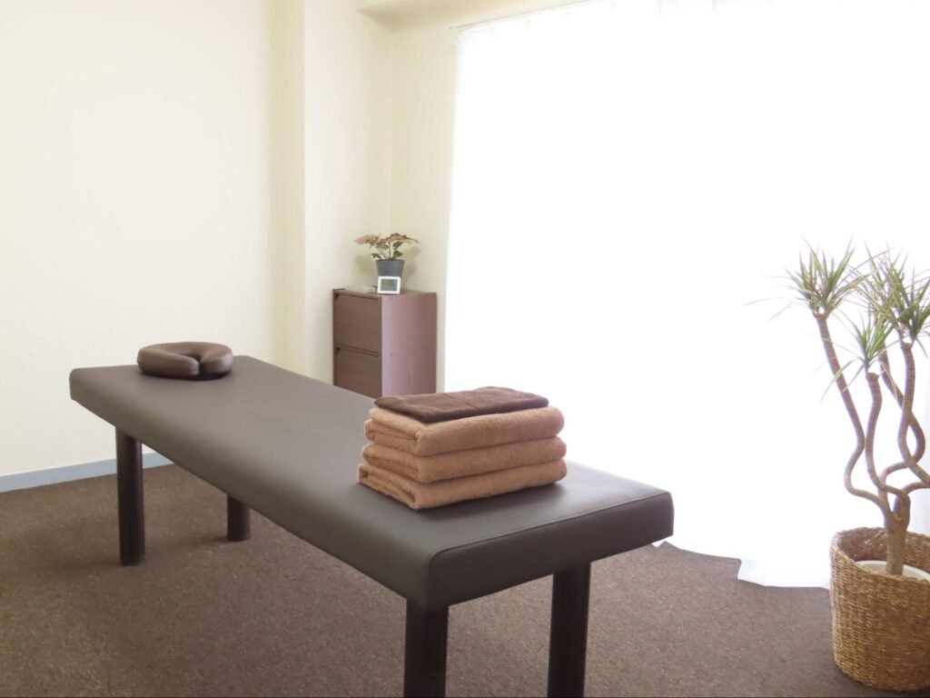 爽やかな施術室